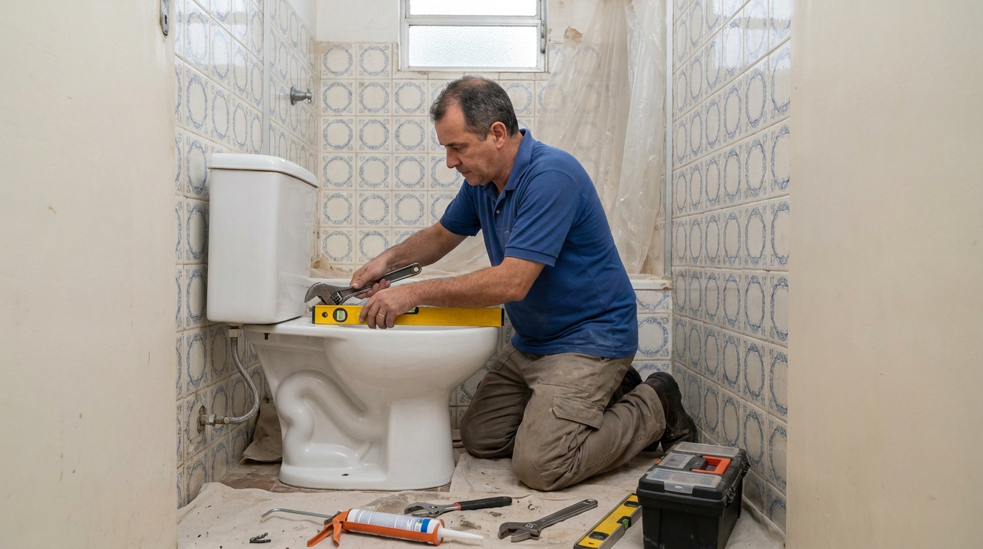 Fixação de vaso sanitário em São Paulo - Zona Sul-SP